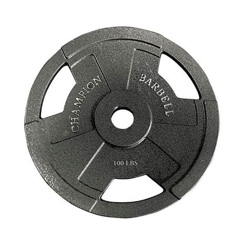 Champion Barbell Olympic Grip Plate 100 Pound Barbell Academy