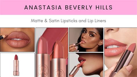 Anastasia Beverly Hills Matte Satin Lipsticks And Lip Liners NEW