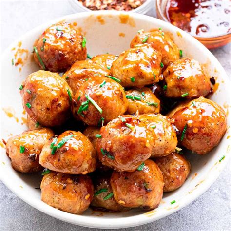 Spicy Chicken Meatballs Firecracker Meatballs Ginger Skillet