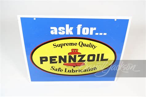 Vintage Pennzoil Motor Oil Tin Sign