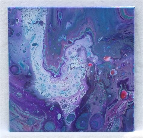 Purple Turquoise Magenta Green And White Abstract Painting Wall Etsy