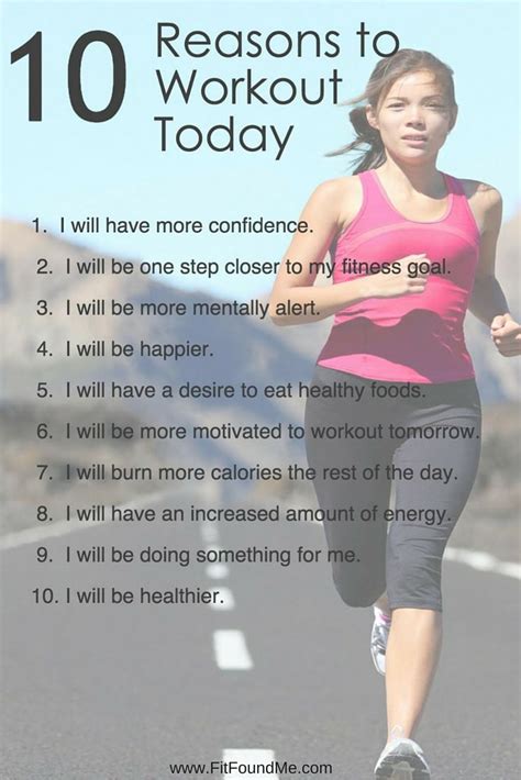 10 Reasons To Workout Today Motivation Weight Loss