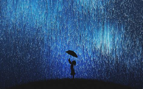Download Wallpaper Of Umbrella Rain Silhouette Dream By Melissal76