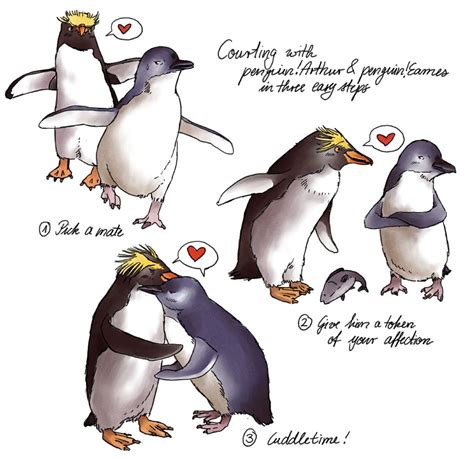 He was shocked by what he saw: Penguin love by Paperflower86 on DeviantArt