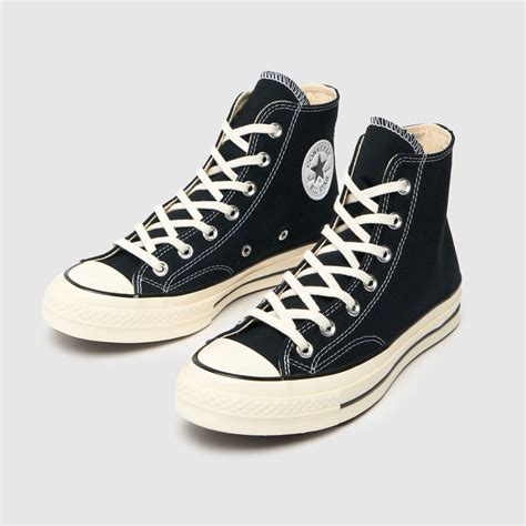 Womens Black And White Converse Chuck 70 Hi Trainers Schuh