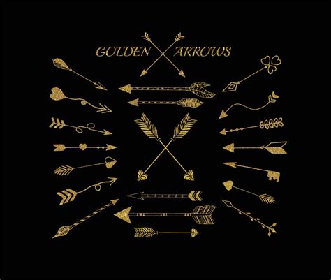 Gold Tribal Arrows Gold Arrow Clipart Glitter Arrow