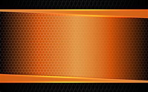 Premium Vector Abstract Orange Metal Shapes Background