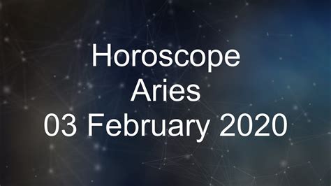 Aries Daily Horoscope 03 February 2020 Youtube