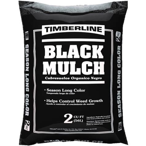 Timberline 52058058 Hardwood Mulch 2 Cu Ft Coverage Area Black Bag