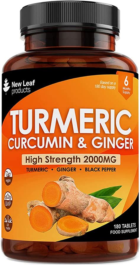 Amazon Com Turmeric Curcumin With Black Pepper Ginger 2000mg Extract