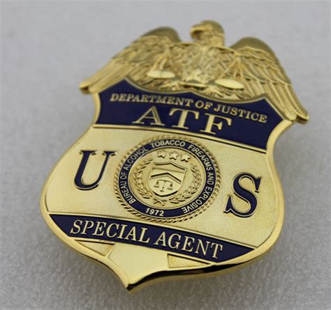 us atf special agent badge solid copper replica movie props coin souvenir