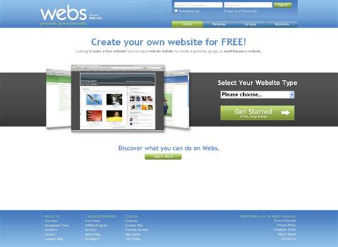 Mobirise is a web design software created especially for users who lack programming skills and want to know how to make your own website. Webs.com Create your own website for FREE | Online web design, Free web hosting, Easy website ...