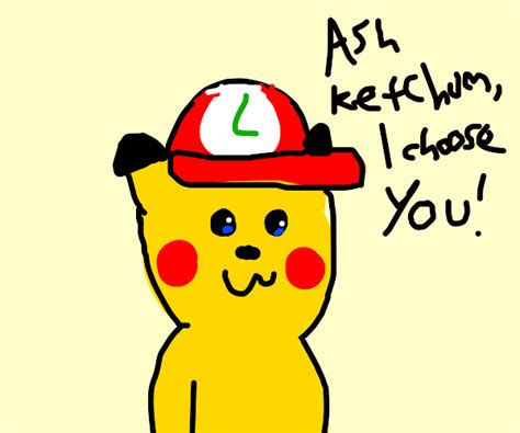Pikachu Wearing Ash Ketchums Hat — Weasyl
