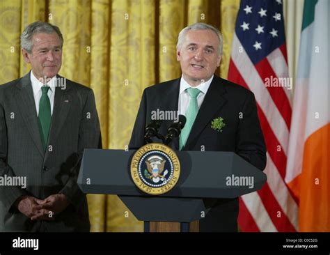 President George W Bush And Irish Prime Minister Bertie Ahern The 8th