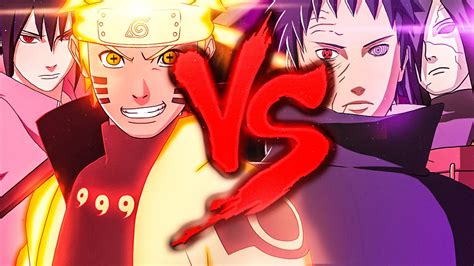 Naruto E Sasuke Vs Madara E Obito Duelo De Titãs Youtube