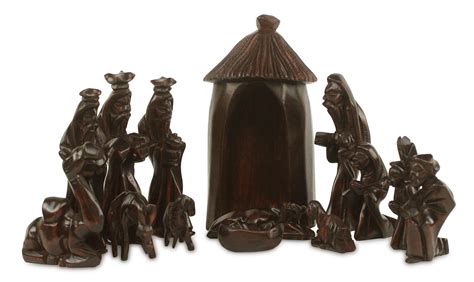 T Of The Ghanaian Magi Ii Authentic African Nativity Scene 14pc
