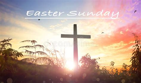 Easter Sunday Concept Jesus Christ Crucifixion Cross Stock Image