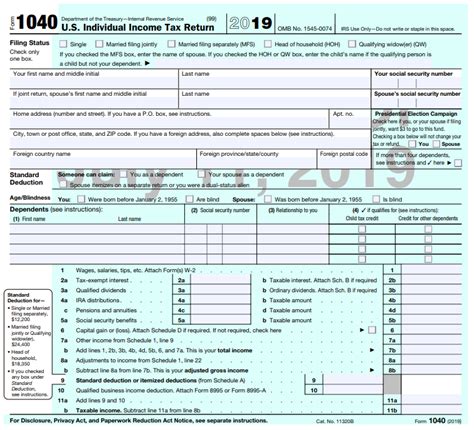 Draft Form 1040