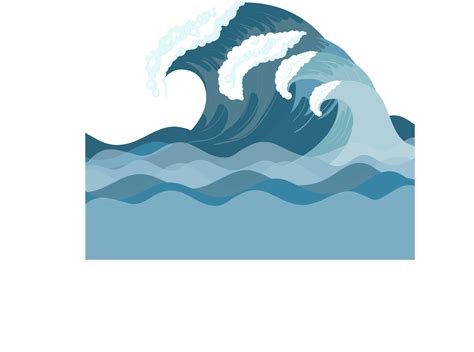 Euclidean Vector Wind Wave Sea Foam Vector Hand Painted Blue Waves