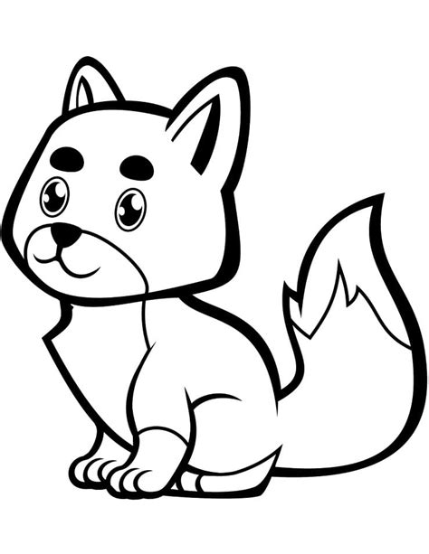 Cute Fox Coloring Pages Coloring Cool