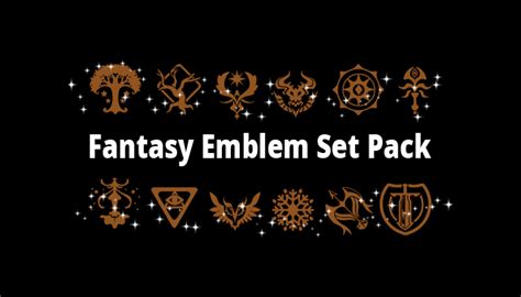 Fantasy Emblem Set Pack Gamedev Market