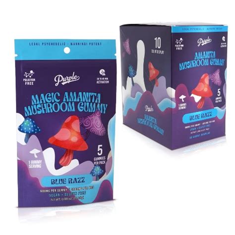 Purple Magic Amanita Mushroom Gummies 3000mg Pack Of 10 Online