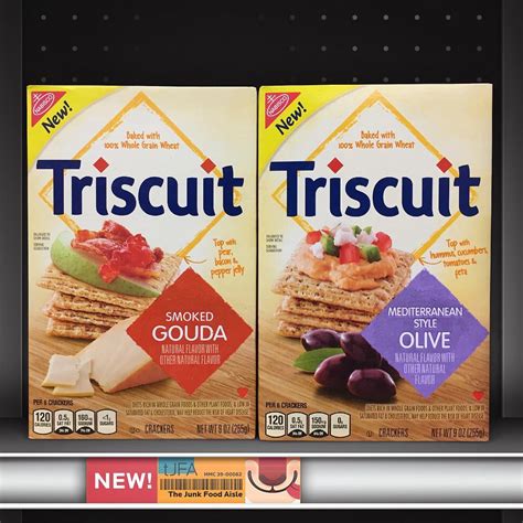 smoked gouda  mediterranean style olive triscuit  junk food aisle