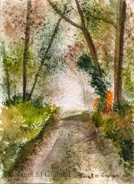 Janet M Grahams Painting Blog Misty Woods Aceo In Watercolour