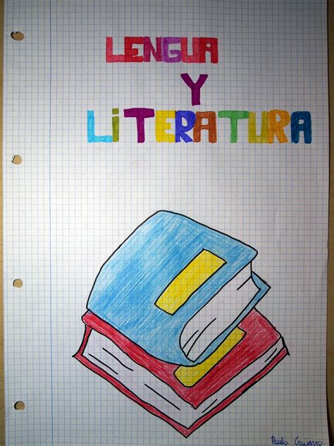 Caratulas para pintar de educacion fisica. Dibujos De Ninos: Caratulas De Lengua Y Literatura Faciles
