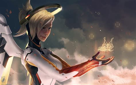 1920x1080px 1080p Free Download Mercy Overwatch Game Artworks Mercy