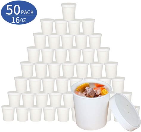 Buy 50 X Kraft And White Soup Ice Cream Container 8oz 12oz 16oz 26oz 32oz Brown Takeaway Paper