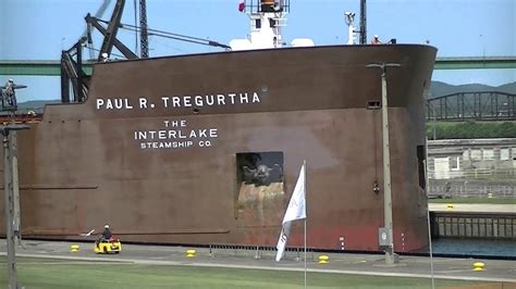 Paul R Tregurtha Freighter In The Soo Locks Sault Ste Marie