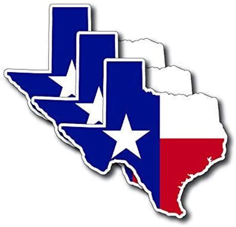 3 Pack Texas Shaped Lone Star State Flag Heat Transfer Iron On Etsy