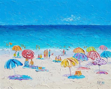 Beach Art First Day Of Summer Painting By Jan Matson