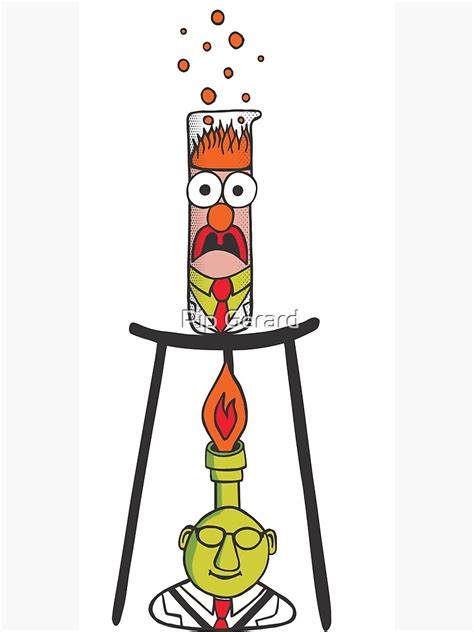 Science Bunsen Burner Beaker Muppets Parody Premium Matte Vertical Poster