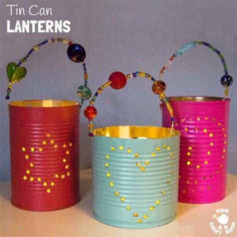 Homemade Ts Tin Can Lanterns Kids Craft Room