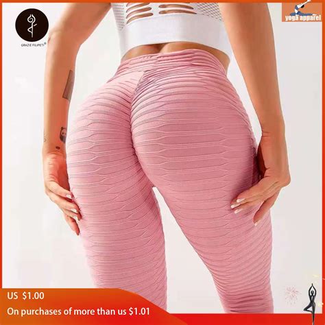 8 Colors Bubble Suit Yoga Leggings Women High Waist Tummy Control Hip Lift Stretchy Sports Pants