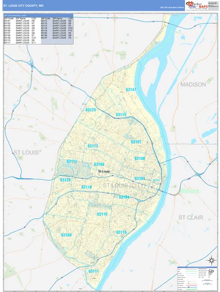 Maps Of St Louis City County Missouri