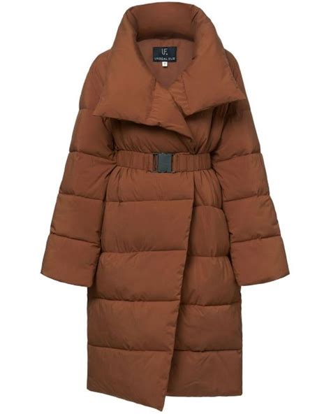 Unreal Fur Fur Duna Wrap Padded Coat In Brown Lyst Canada