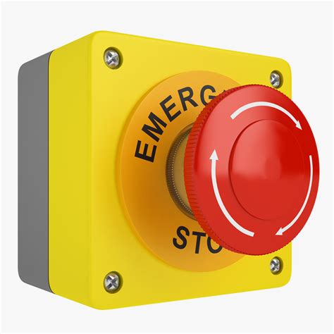 3d Emergency Stop Button Turbosquid 1266863