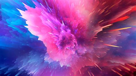 Blue And Pink Color Splash 4k Hd Abstract Wallpapers Hd Wallpapers
