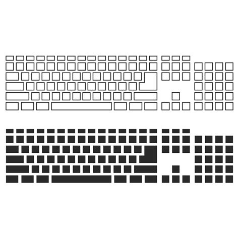 Vector For Free Use Keyboard Template