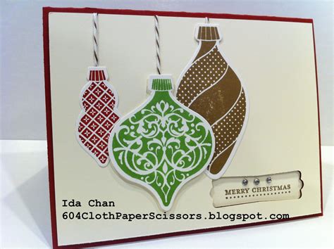 Ornament Keepsakes Card 604 Cloth Paper Scissors Scrapbook Card