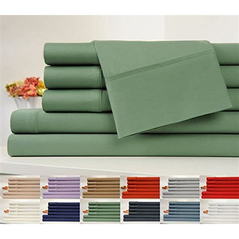 organicpro 100 organic cotton bed sheet set 6 piece cotton sheets set king sage green
