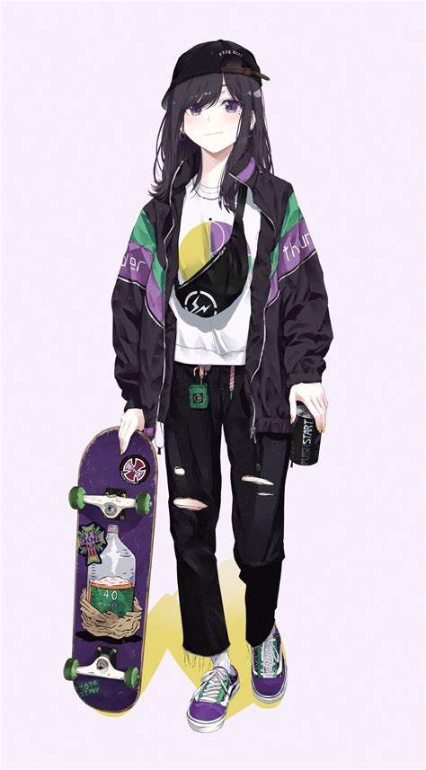 長部トム On Twitter スケートボードアート 美しいアニメガール Line アイコン かわいい
