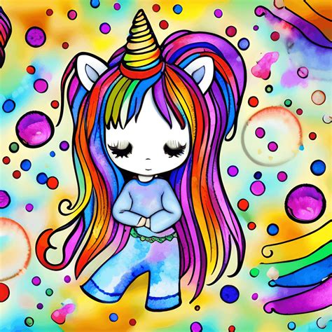 Colorful Boho Hippie Unicorn Graphic · Creative Fabrica