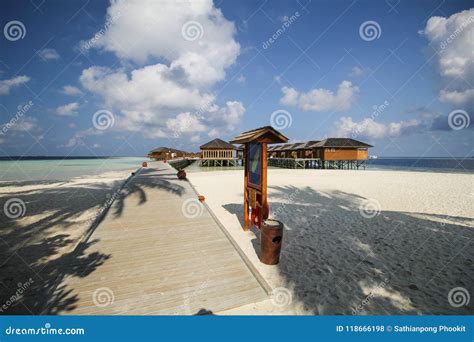 View Of Vilamendhoo Island At The Water Bungalows Side In The Indian