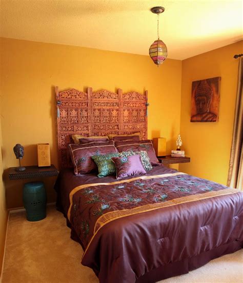 This Is An Example Of An Indian Bedroom The Design Uses Lots Of Warm