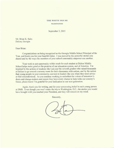 Letter From President Barack Obama Dailycitizennews
