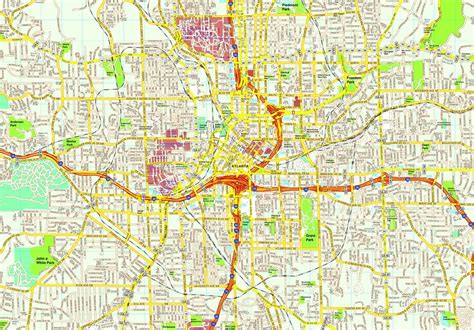 Atlanta Printable Tourist Map Tourist Map Atlanta Attractions Map